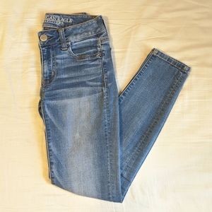 American Eagle Super Stretch Blue Jeggings